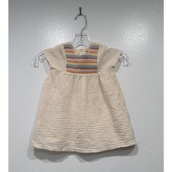 Rabbit + Bear By Emily And Oliver Organic Cotton Dress 2T Embroidered Rainbow - Picture 1 of 7